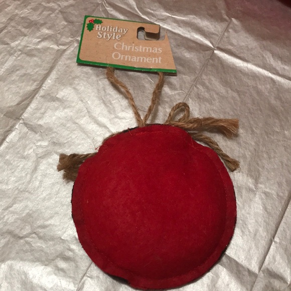 Buffalo Check Red Black Snowflake Christmas Ornament - Picture 2 of 2